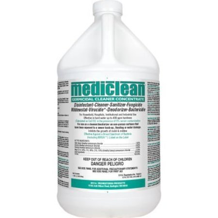 DRI-EAZ Mediclean Germicidal Cleaner Concentrate, Lemon Scented 221592909 - 1 Gallon - Case of 4 118224